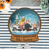 There's Snow Place Like Home - Personalized Custom Shaped Doormat