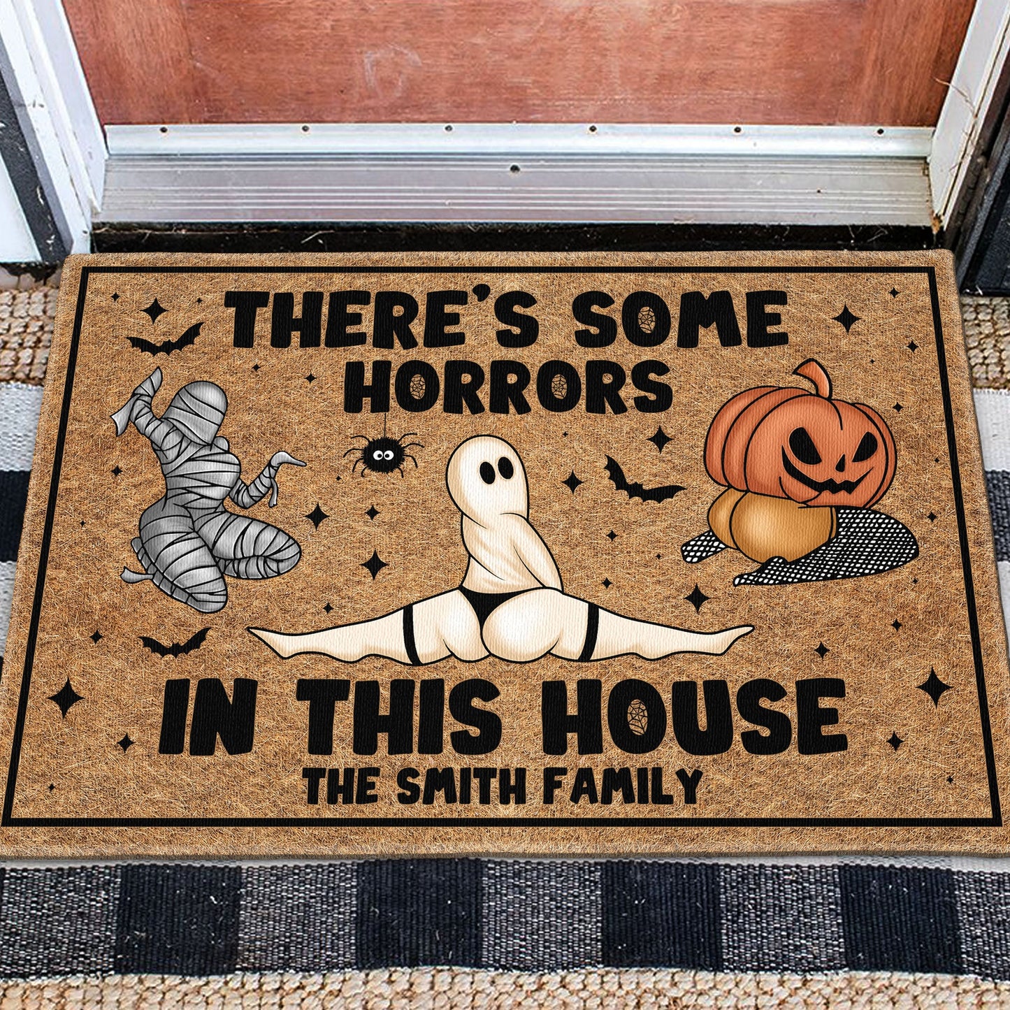 There's Some Horrors In This House - Personalized Doormat