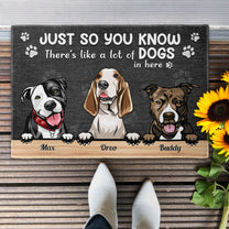 There's Like A Lot Of Fur Kids In Here - Personalized Doormat