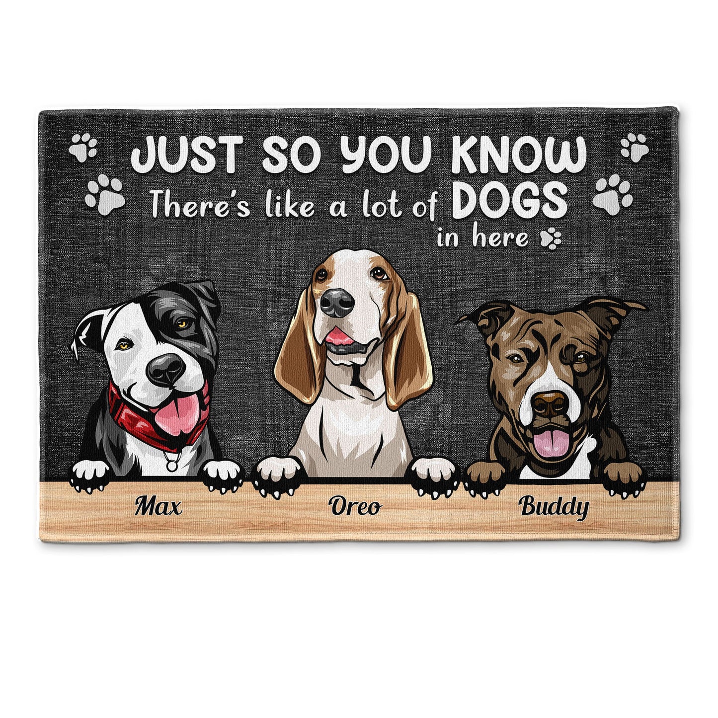 There's Like A Lot Of Fur Kids In Here - Personalized Doormat