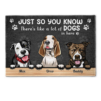 There's Like A Lot Of Fur Kids In Here - Personalized Doormat