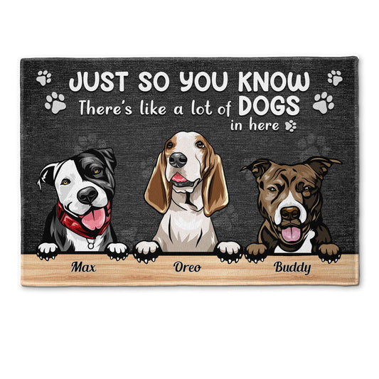 There's Like A Lot Of Fur Kids In Here - Personalized Doormat
