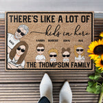 There's Like A Lot Of Kids In Here - Personalized Doormat - Birthday, Loving, Homedecor Gift For Couple, Family