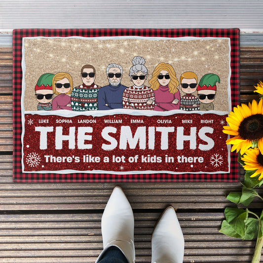 There's Like A Lot Of Kids In Here - Personalized Doormat