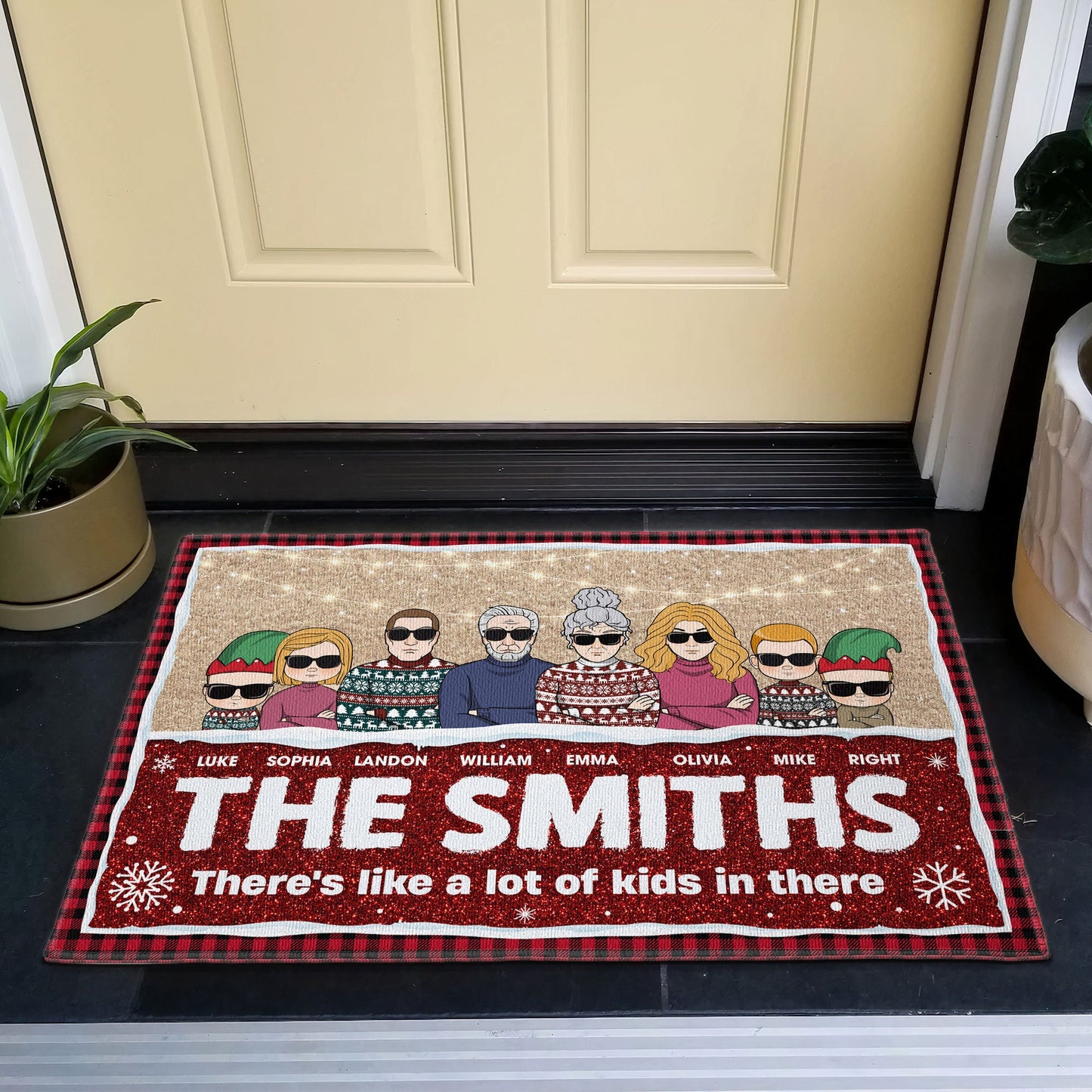 There's Like A Lot Of Kids In Here - Personalized Doormat