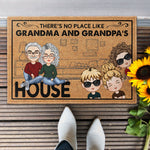 There's No Place Like Grandma And Grandpa's House - Personalized Doormat