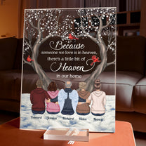 There's A Little Bit Of Heaven In Our Home - Personalized Acrylic Plaque