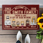 There's Like A Lot Of Kids In Here - Personalized Doormat