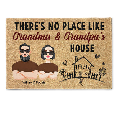 There's No Place Like Grandparent's House - Personalized Doormat