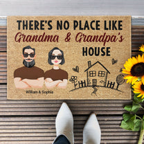 There's No Place Like Grandparent's House - Personalized Doormat