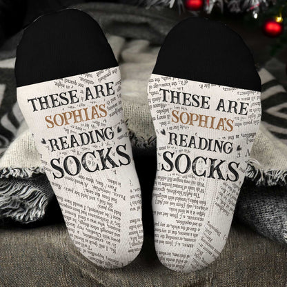 These Are My Reading Socks - Personalized Crew Socks