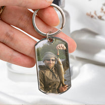 They Fish Beside Us Everyday - Personalized Photo Stainless Steel Keychain