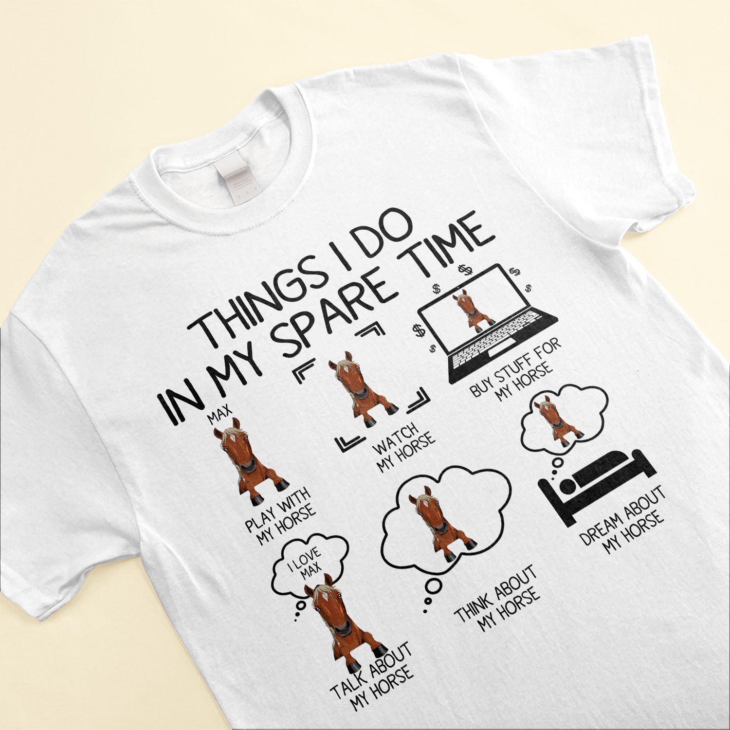 Things I Do In My Spare Time Horse - Personalized Shirt