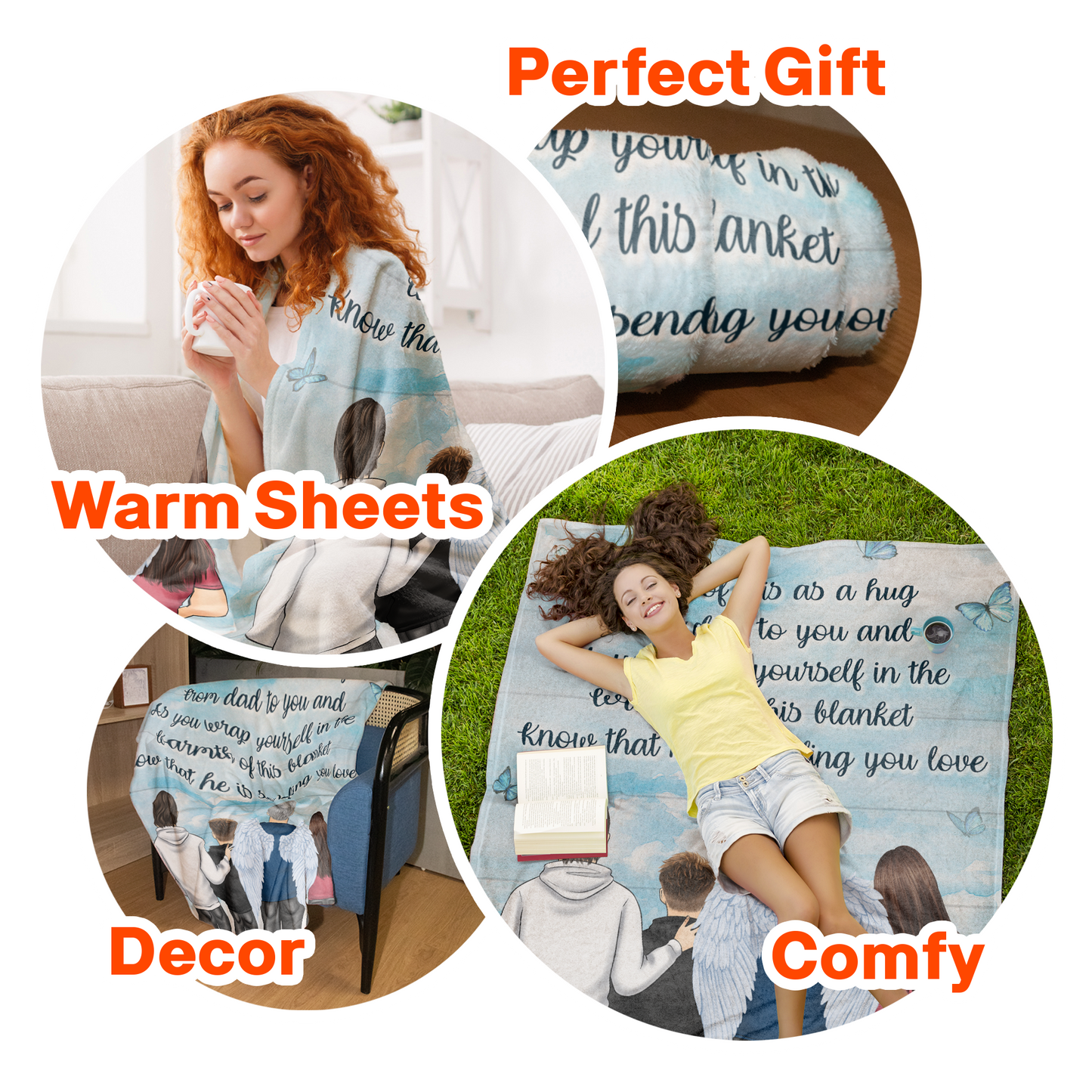 Think Of This As A Hug From Dad To You - Personalized Blanket
