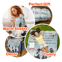 Think Of This As A Hug From Dad To You - Personalized Blanket