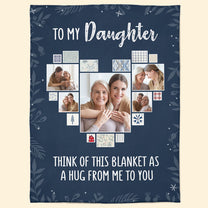 Think Of This Blanket As A Hug From Me To You - Personalized Photo Blanket