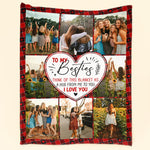 Think Of This Blanket As A Hug Gift For Bestie - Personalized Photo Blanket