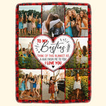 Think Of This Blanket As A Hug Gift For Bestie - Personalized Photo Blanket