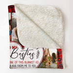 Think Of This Blanket As A Hug Gift For Bestie - Personalized Photo Blanket