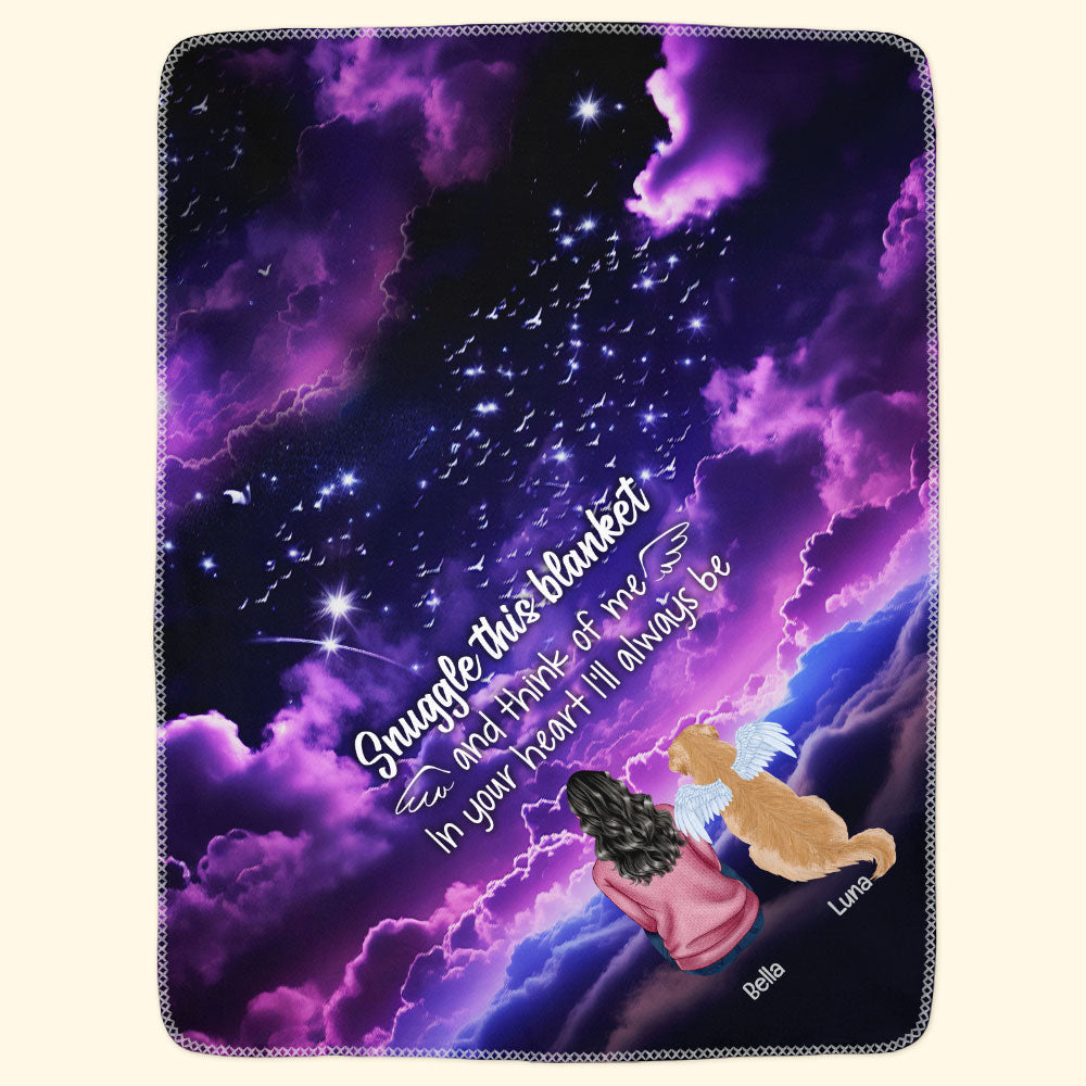 Think Of Us In Your Heart - Personalized Blanket