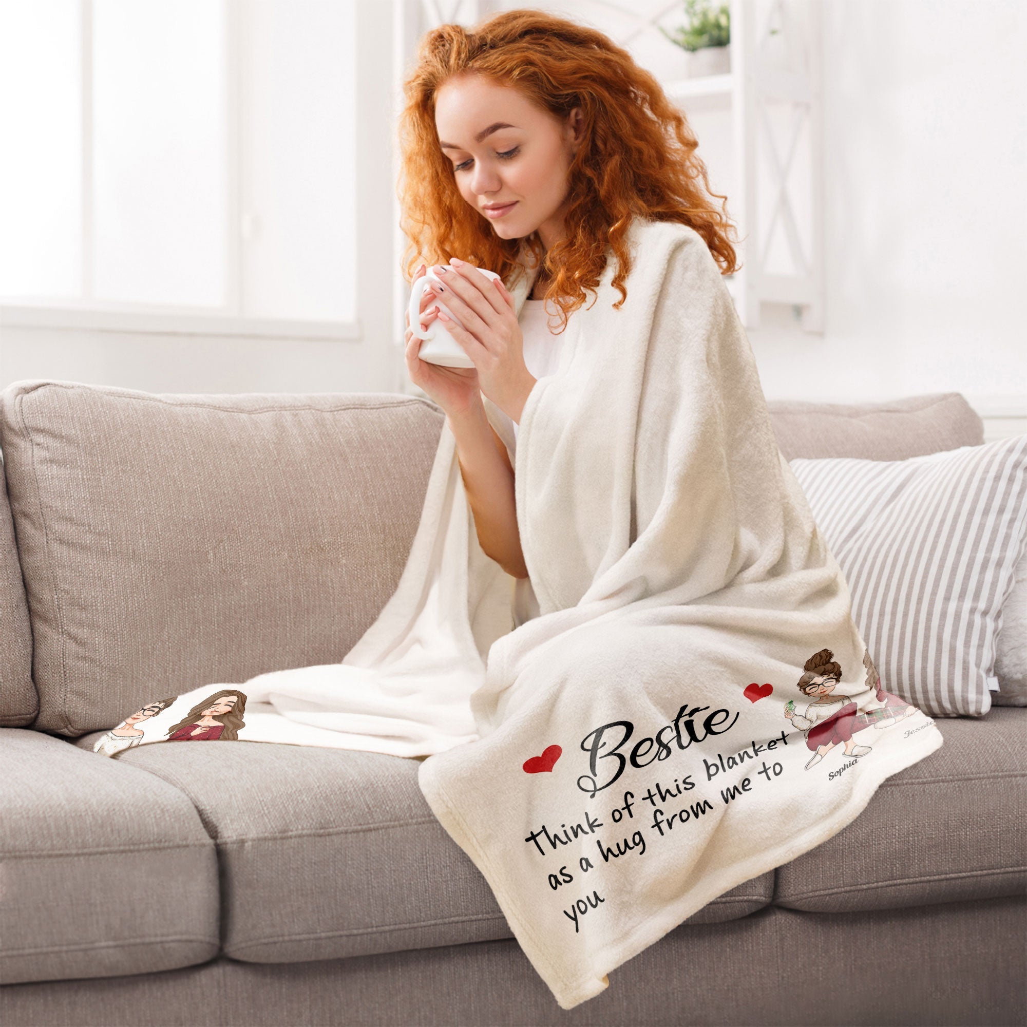 Think Of This Blanket As A Hug From Me To You Personalized Blanket Macorner
