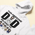 This Awesome Dad Belongs To - Personalized Shirt - Birthday & Christmas Gift For Dad, Daddy, Papa, Father
