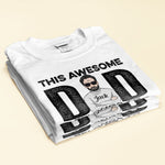 This Awesome Dad Belongs To - Personalized Shirt - Birthday & Christmas Gift For Dad, Daddy, Papa, Father