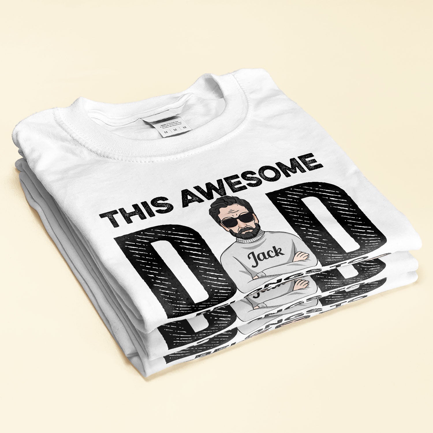 This Awesome Dad Belongs To - Personalized Shirt - Birthday & Christmas Gift For Dad, Daddy, Papa, Father
