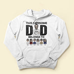 This Awesome Dad Belongs To - Personalized Shirt - Birthday & Christmas Gift For Dad, Daddy, Papa, Father