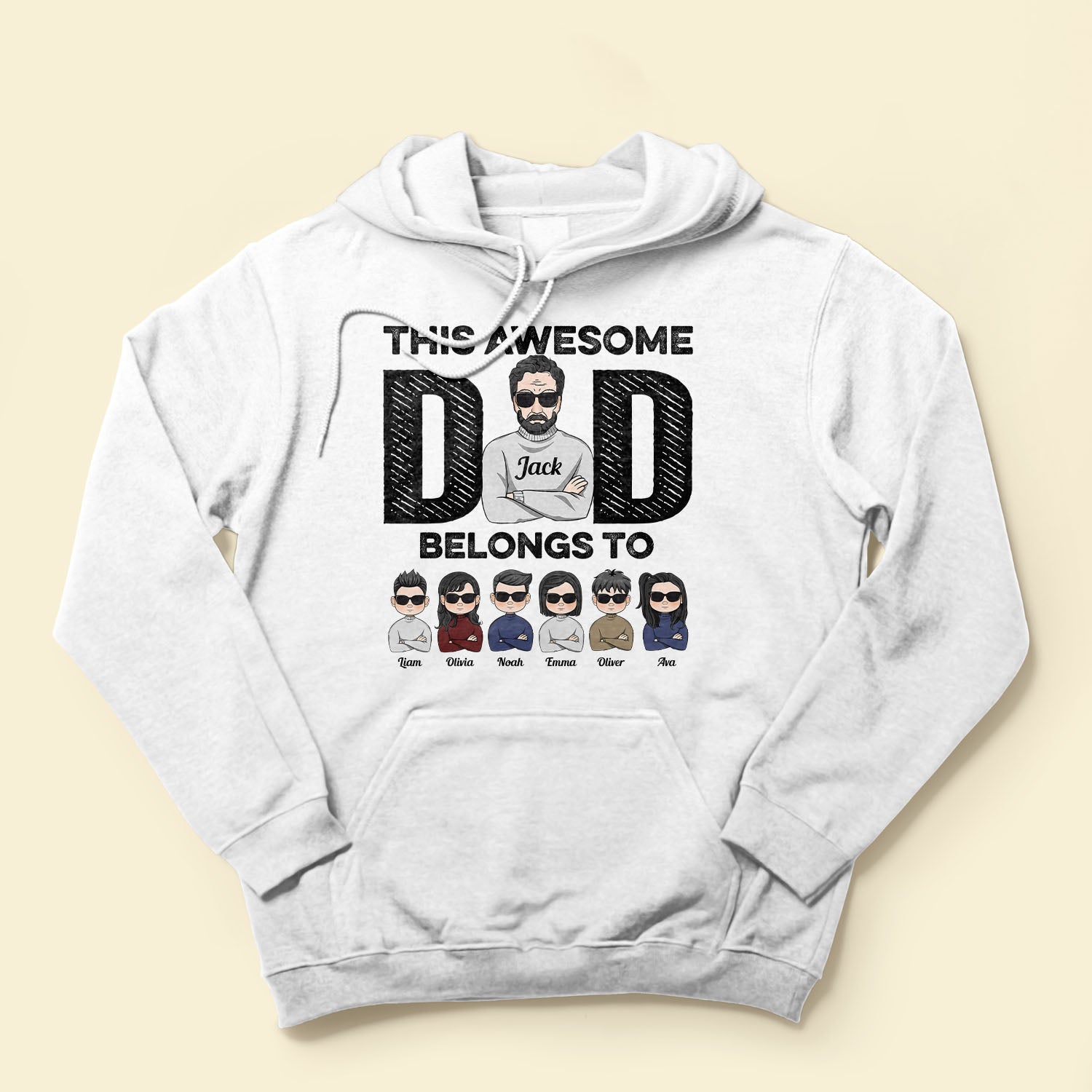 This Awesome Dad Belongs To - Personalized Shirt - Birthday & Christmas Gift For Dad, Daddy, Papa, Father