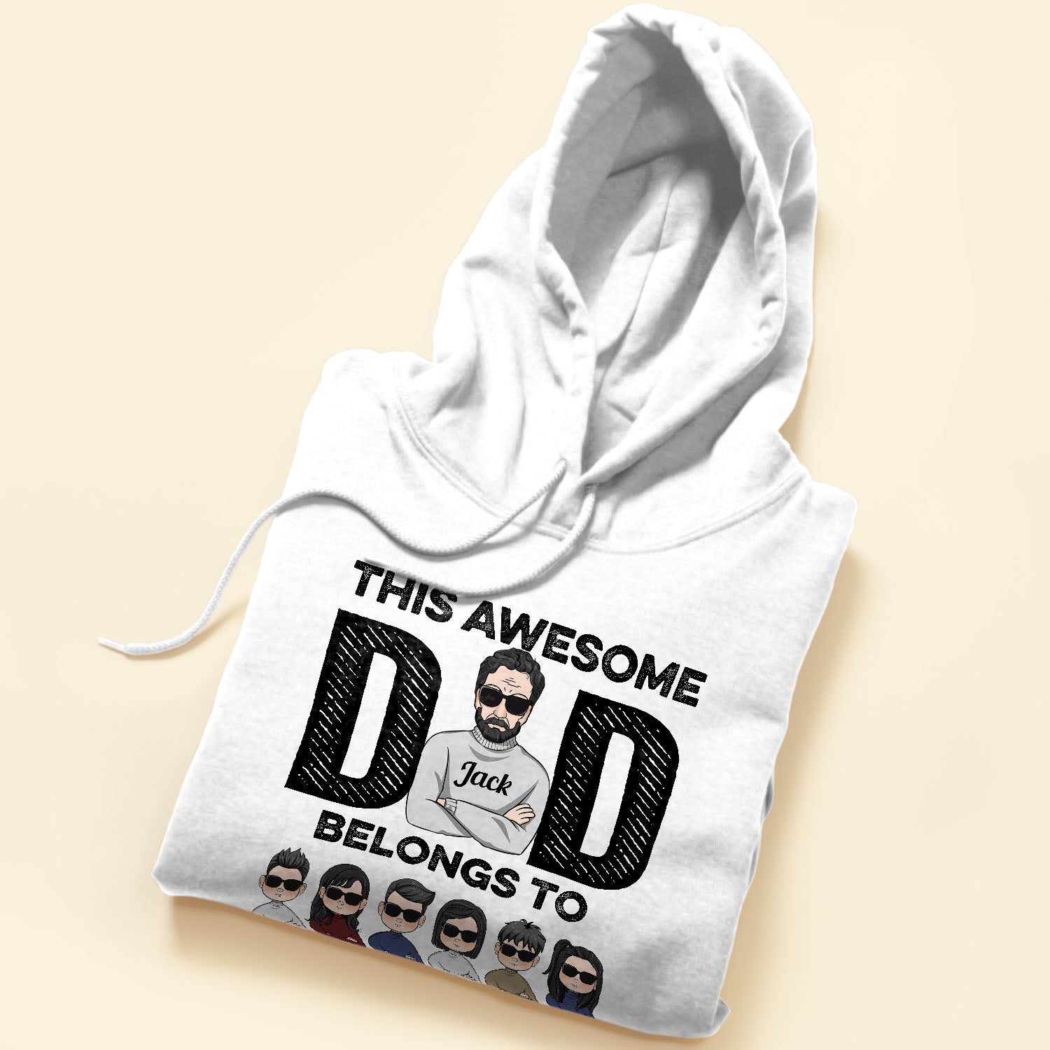 This Awesome Dad Belongs To - Personalized Shirt - Birthday & Christmas Gift For Dad, Daddy, Papa, Father