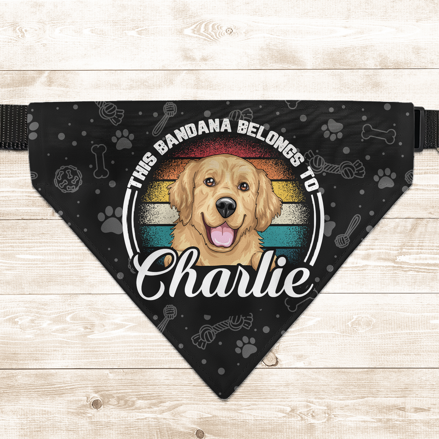 This Bandana Belongs To - Personalized Photo Bandana Collar