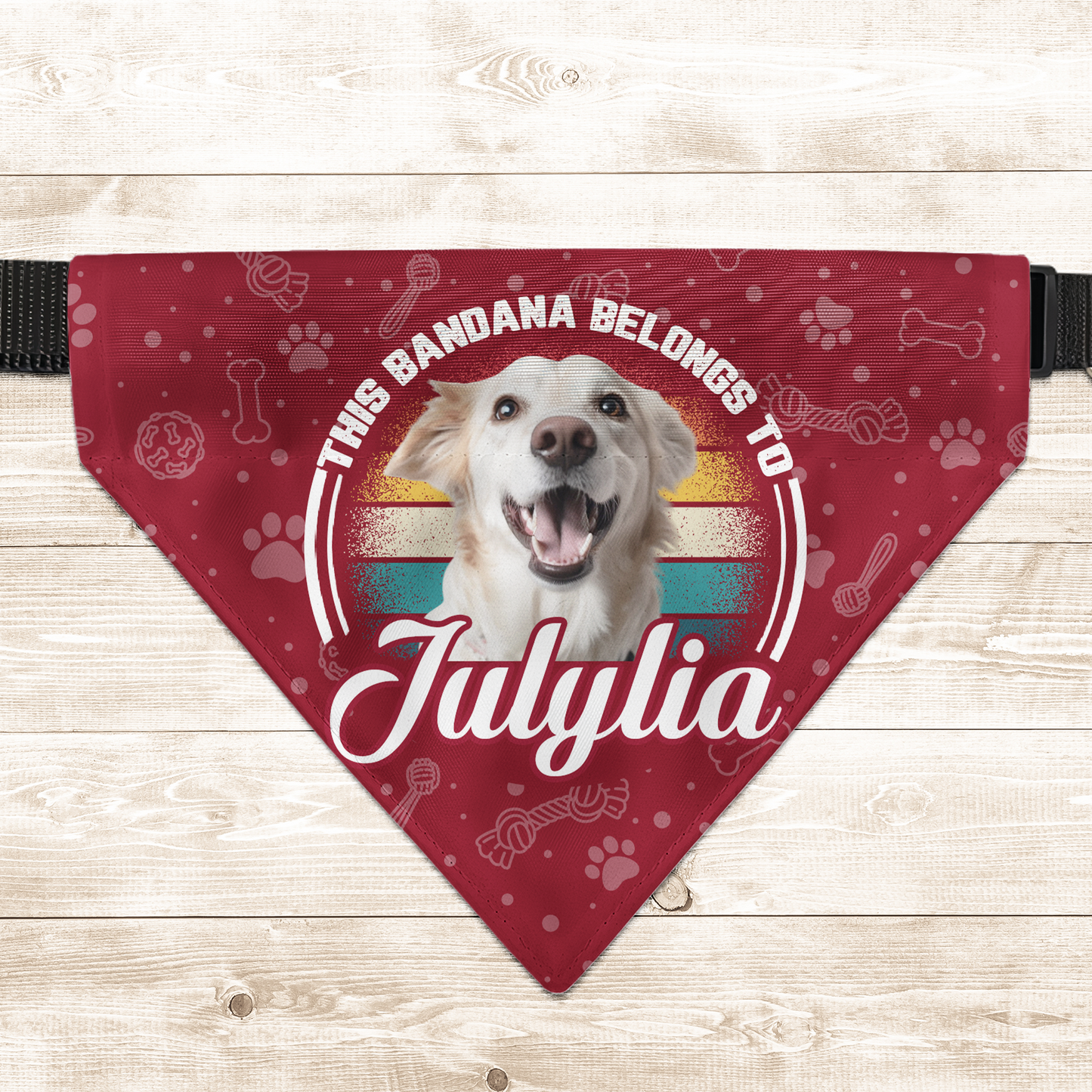 This Bandana Belongs To - Personalized Photo Bandana Collar