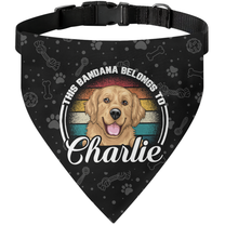 This Bandana Belongs To - Personalized Photo Bandana Collar