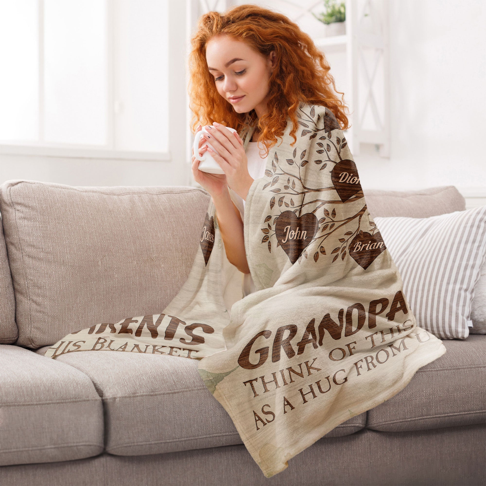 This Blanket As A Hug From Us To You - Personalized Blanket