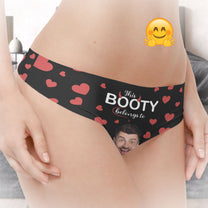 This Booty Belongs To - Personalized Photo Women's Low-waisted Brief