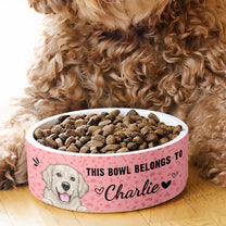 This Bowl Belongs To - Personalized Pet Bowl