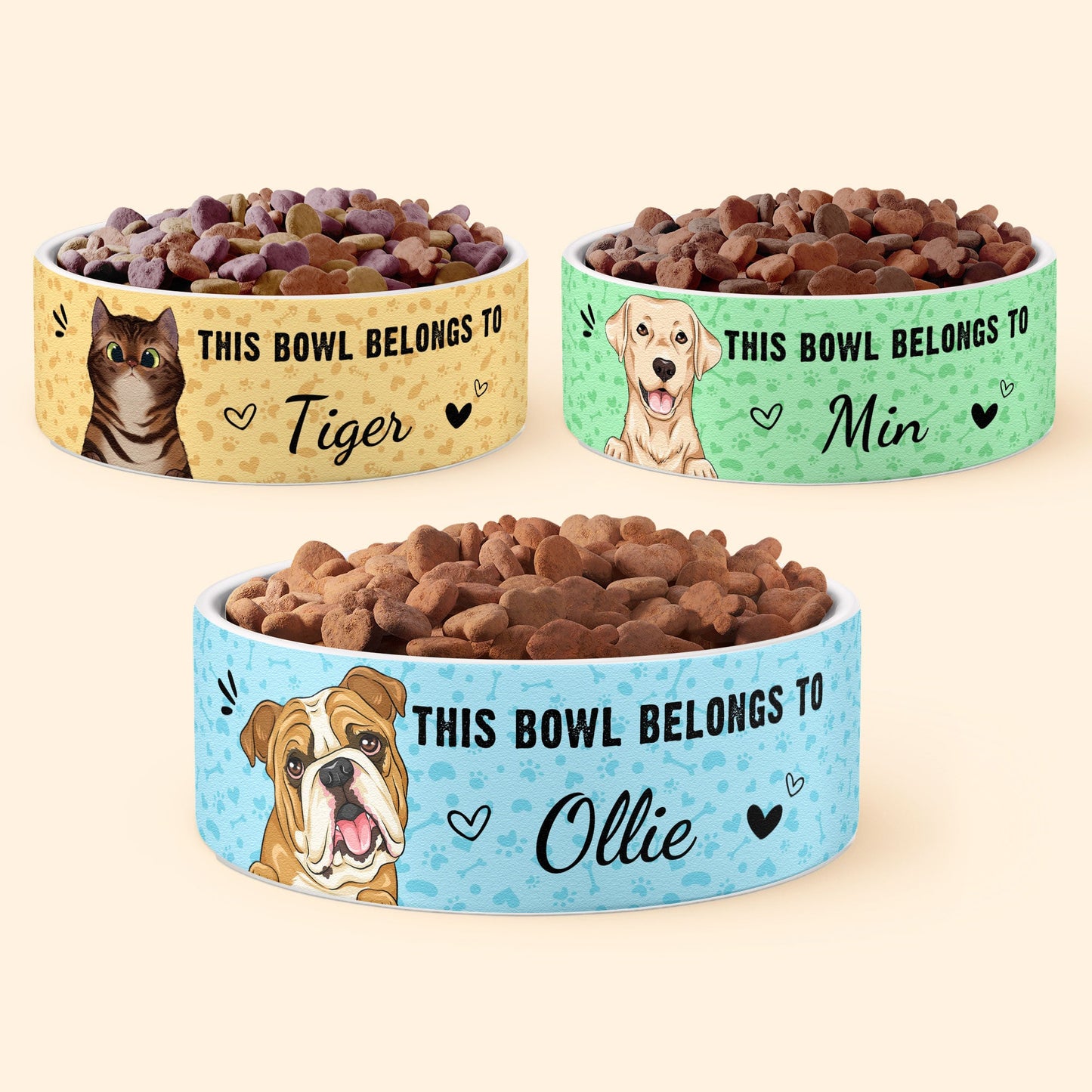 This Bowl Belongs To - Personalized Pet Bowl