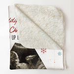 This Christmas I'll Be Snuggled Up In Mommy's Tummy - Personalized Photo Blanket