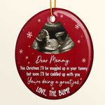 This Christmas I'll Be Snuggled - Personalized Photo Ceramic Ornament