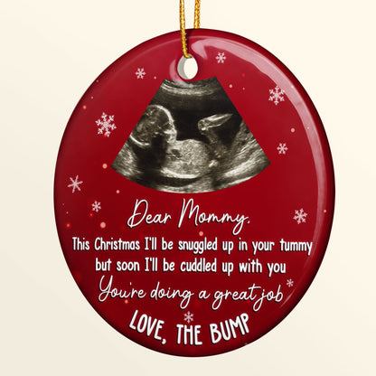 This Christmas I'll Be Snuggled - Personalized Photo Ceramic Ornament