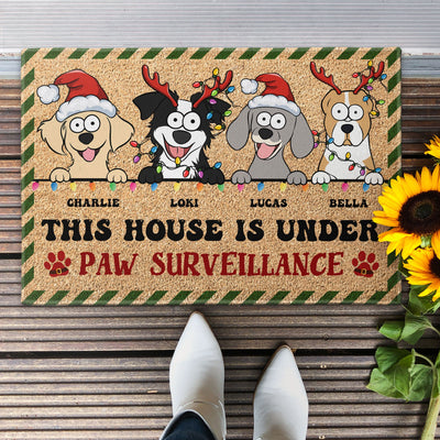 This House Is Under Paw Surveillance - Personalized Doormat