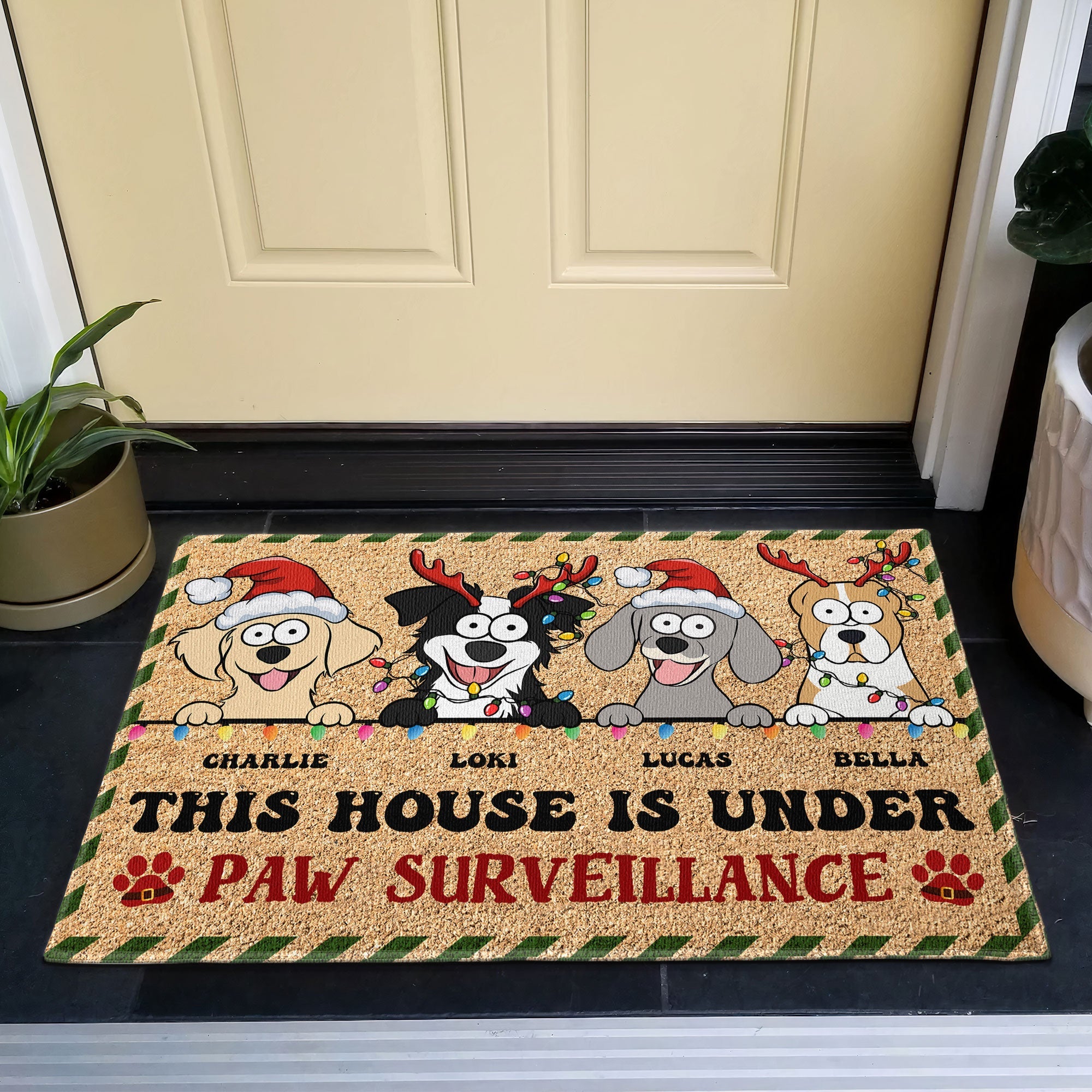 This House Is Under Paw Surveillance - Personalized Doormat