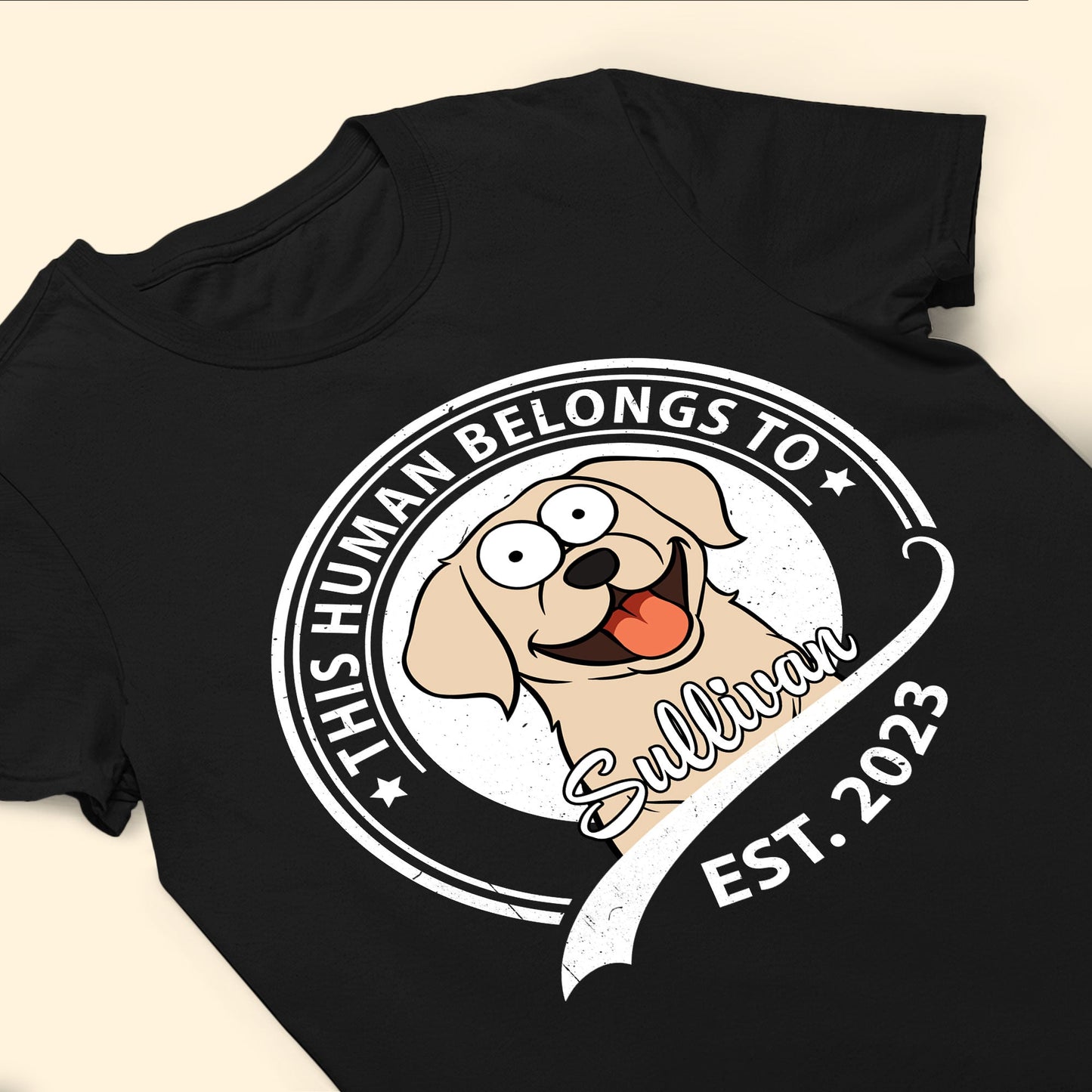 This Human Belongs To Dogs - Personalized Shirt