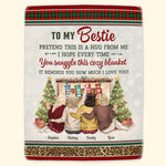 This Is A Hug From Me - Personalized Blanket - Birthday, Christmas, New Year Gift For Besties, Best Friends, Soul Sisters
