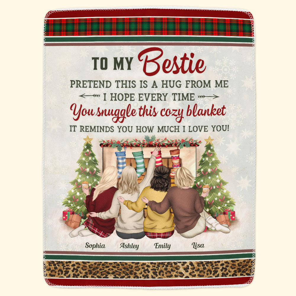This Is A Hug From Me - Personalized Blanket - Birthday, Christmas, New Year Gift For Besties, Best Friends, Soul Sisters