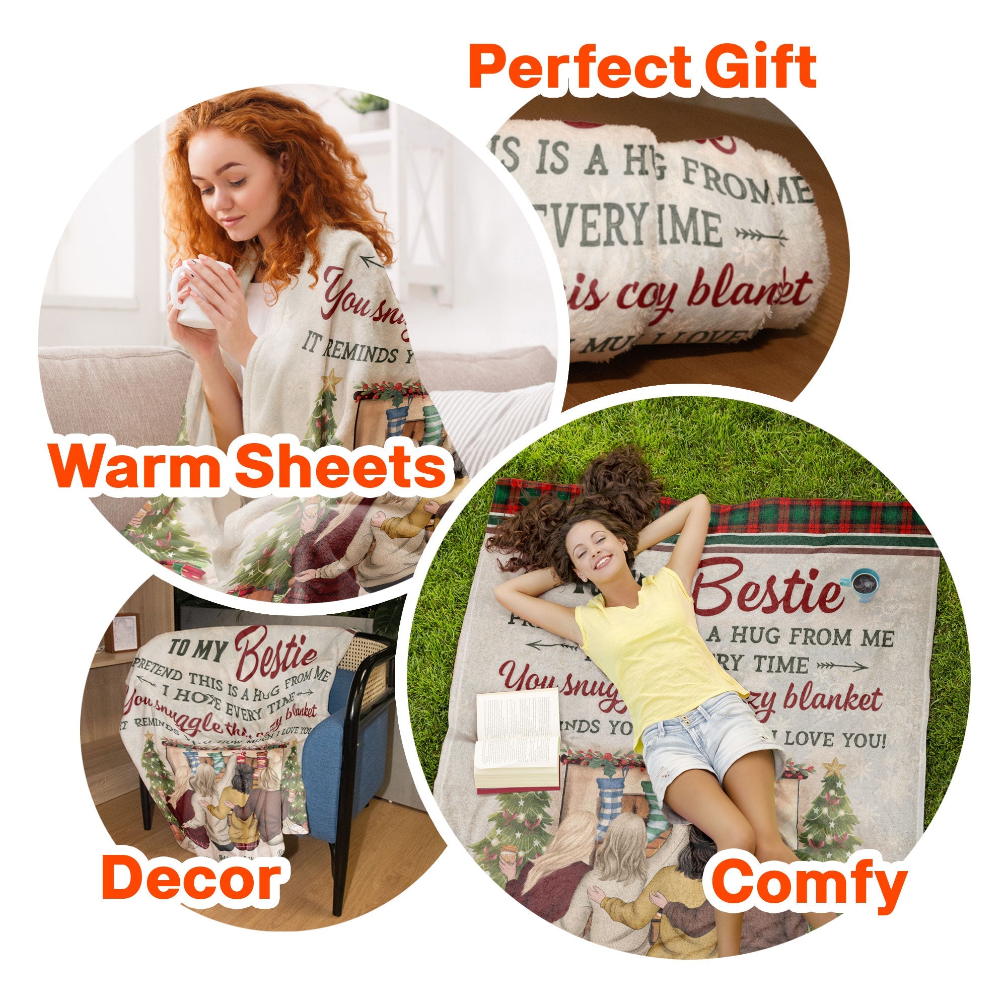 This Is A Hug From Me - Personalized Blanket - Birthday, Christmas, New Year Gift For Besties, Best Friends, Soul Sisters