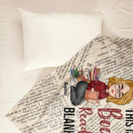 This Is My Book Reading Blanket - Cartoon Version - Personalized Blanket