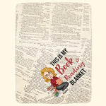 This Is My Book Reading Blanket - Cartoon Version - Personalized Blanket