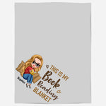 This Is My Book Reading Blanket - Personalized Blanket - Birthday Gift For Book Lovers  - Chibi Girls